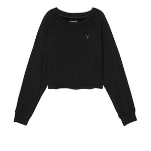 VS Stretch Fleece Crew neck Cropped Top
